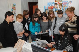 Белореченск, юные журналисты в редакции "Огней Кавказа"